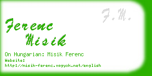 ferenc misik business card